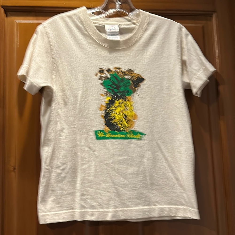 Youth Cream T Shirt The Hawaiian Islands size S